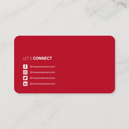 Professionele QR-code met sociale medianetwerk Visitekaartje (Achterkant)