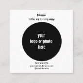 Professionele QR-code minimaal Vierkante Visitekaartje (Achterkant)