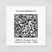Professionele QR-code minimaal Vierkante Visitekaartje (Voorkant)
