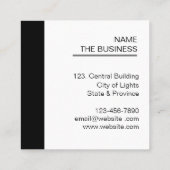 Professionele QR-Code Minimale Scannable Bevorderi Vierkante Visitekaartje (Achterkant)