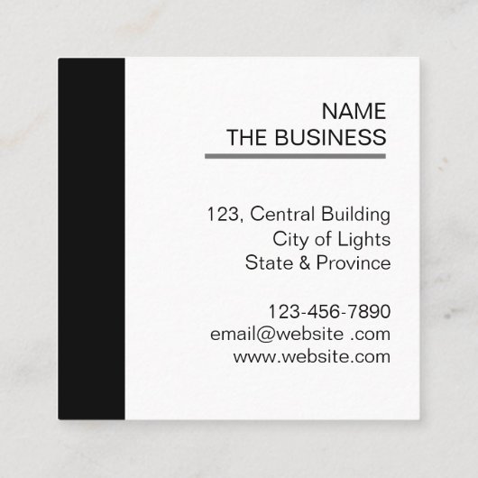 Professionele QR-Code Minimale Scannable Bevorderi Vierkante Visitekaartje (Achterkant)