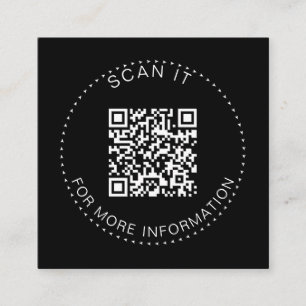 Professionele QR-Code Minimale Scannable Bevorderi Vierkante Visitekaartje