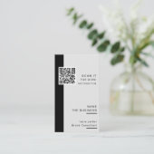 Professionele QR-Code Minimale Scannable Bevorderi Visitekaartje (Staand voorkant)