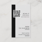 Professionele QR-Code Minimale Scannable Bevorderi Visitekaartje (Voorkant)