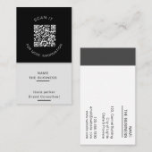 Professionele QR-Code Minimale Scannable Bevorderi Visitekaartje (Voorkant / Achterkant)