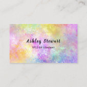 Professionele QR Code Modern Holo Opal Stijlvol Visitekaartje (Achterkant)