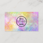 Professionele QR Code Modern Holo Opal Stijlvolle Visitekaartje (Achterkant)