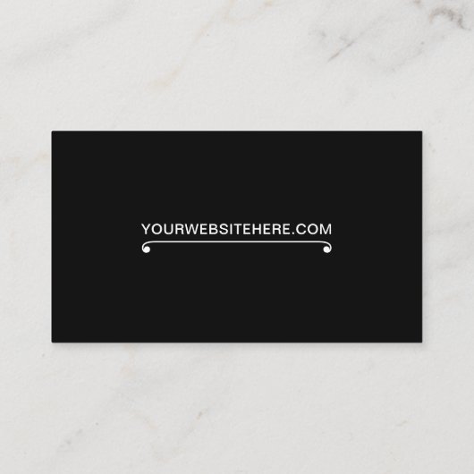 Professionele QR-code | Modern Minimaal Zwart Visitekaartje (Achterkant)