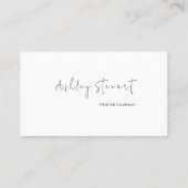 Professionele Qr-code Modern Minimal White Visitekaartje (Achterkant)