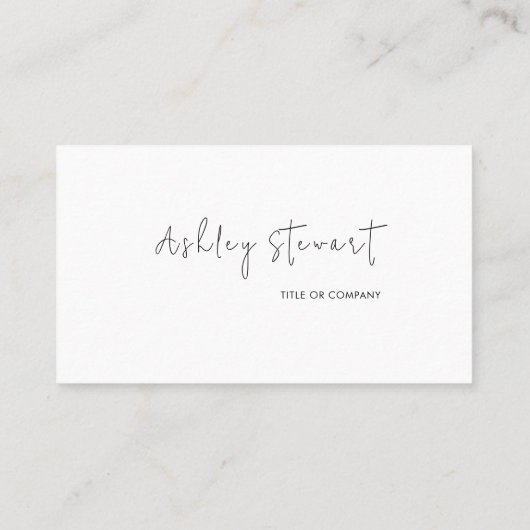 Professionele Qr-code Modern Minimal White Visitekaartje (Achterkant)