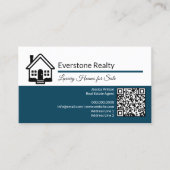Professionele QR-code onroerend goed Visitekaartje (Voorkant)