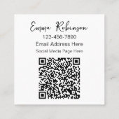 Professionele QR Code Photo Visitekaartjes (Achterkant)