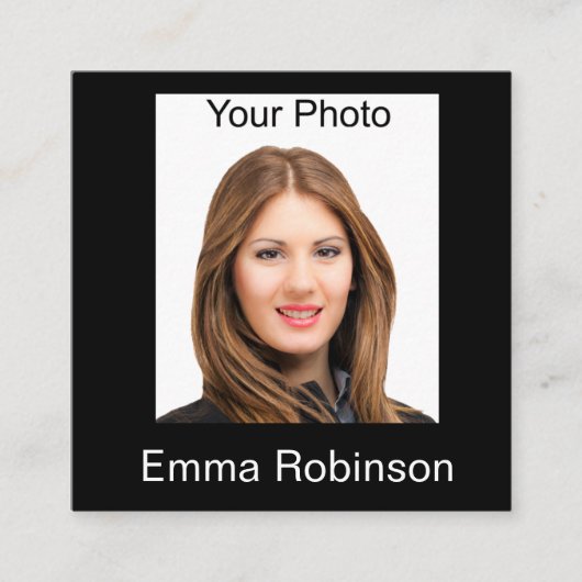 Professionele QR Code Photo Visitekaartjes (Voorkant)