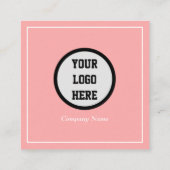 Professionele QR-code schaalbaar Oranje modern Vierkante Visitekaartje (Achterkant)