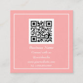 Professionele QR-code schaalbaar Oranje modern Vierkante Visitekaartje (Voorkant)