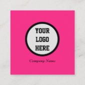 Professionele QR-code schaalbare magenta roze mode Vierkante Visitekaartje (Achterkant)