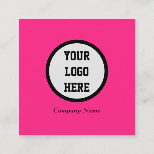 Professionele QR-code schaalbare magenta roze mode Vierkante Visitekaartje (Achterkant)