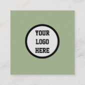 Professionele QR-code schaalbare pagina Groene mod Vierkante Visitekaartje (Achterkant)