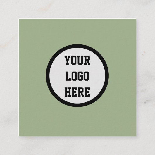 Professionele QR-code schaalbare pagina Groene mod Vierkante Visitekaartje (Achterkant)