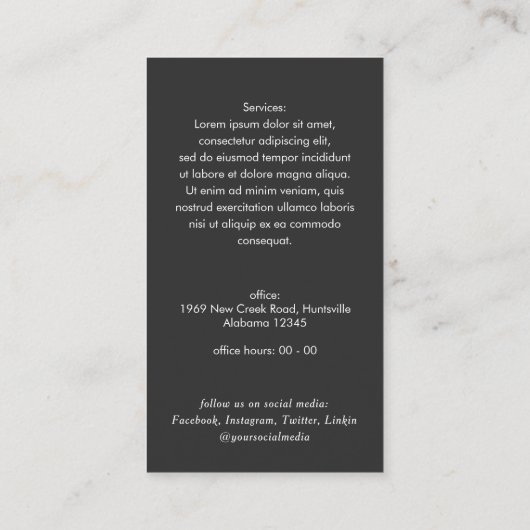 Professionele QR-code Simple Moderne logo foto Bus Visitekaartje (Achterkant)