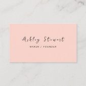 Professionele Qr-code Sociale media Blush roze Visitekaartje (Achterkant)