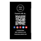 Professionele Qr Code Sociale media Maak contact m Magnetisch Visitekaartje (Voorkant Verticaal)