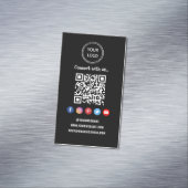 Professionele Qr Code Sociale media Maak contact m Magnetisch Visitekaartje (Voorbeeld)
