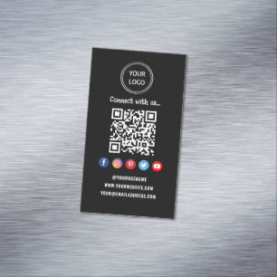 Professionele Qr Code Sociale media Maak contact m Magnetisch Visitekaartje
