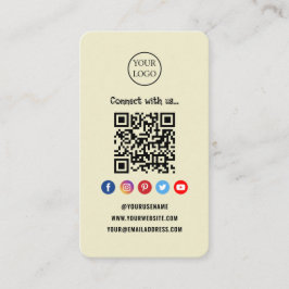 Professionele Qr Code Sociale media Maak contact m Visitekaartje