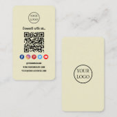 Professionele Qr Code Sociale media Maak contact m Visitekaartje (Voorkant / Achterkant)