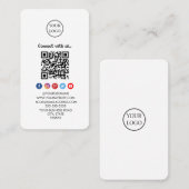 Professionele Qr Code Sociale media Maak contact m Visitekaartje (Voorkant / Achterkant)