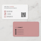 Professionele QR-code sociale media-netwerkactivit Visitekaartje (Voorkant / Achterkant)