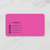 Professionele QR-code sociale media roze roze bedr Visitekaartje (Achterkant)