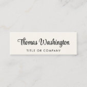 Professionele QR-code Stijlvol script Mini Visitekaartje (Voorkant)