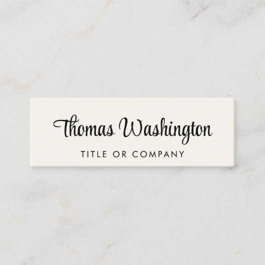 Professionele QR-code Stijlvol script Mini Visitekaartje (Voorkant)