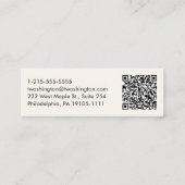 Professionele QR-code Stijlvol script Mini Visitekaartje (Achterkant)