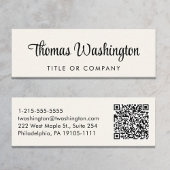 Professionele QR-code Stijlvol script Mini Visitekaartje