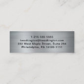 Professionele QR-code Stijlvol script Silver Mini Visitekaartje (Achterkant)