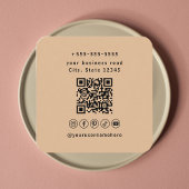 Professionele QR Code Trendy Rustieke Sociale Medi Vierkante Visitekaartje