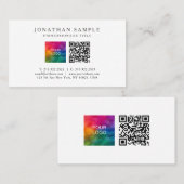 Professionele QR-code Upload uw eigen Logo naar Visitekaartje (Voorkant / Achterkant)