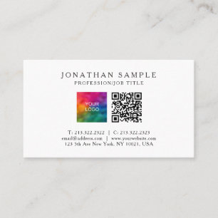 Professionele QR-code Upload uw eigen Logo naar Visitekaartje