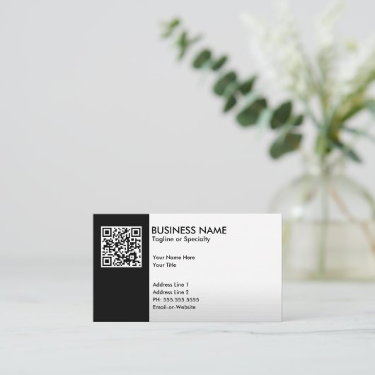 professionele QR-code Visitekaartje (Staand voorkant)