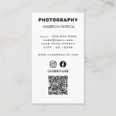 Professionele QR Code Volledige Foto Visitekaartje (Achterkant)