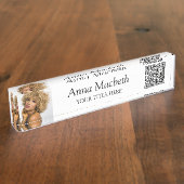 Professionele QR-code voor bedrijven Naambordje (Zijkant)