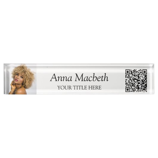 Professionele QR-code voor bedrijven Naambordje (Voorkant)