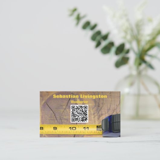 Professionele QR-code voor het meten van tapehout Visitekaartje (Staand voorkant)