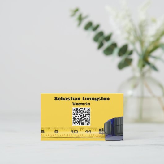 Professionele QR-code voor het meten van tapehout Visitekaartje (Staand voorkant)