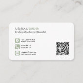 Professionele QR-code voor sociale media Groene Bu Visitekaartje (Voorkant)