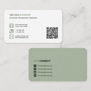 Professionele QR-code voor sociale media Groene Bu Visitekaartje