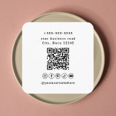 Professionele QR Code Zwart-wit Social Media Vierkante Visitekaartje